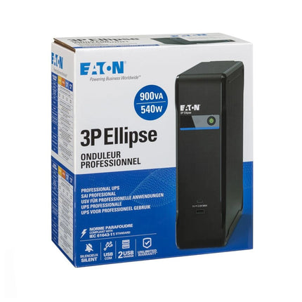 Onduleur Eaton 3P Ellipse 540 W / 900 VA - 4 prises FR + USB (3P900UF) OFF-LINE