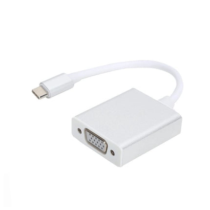 Adaptateur USB-C vers VGA de marque générique, connecteur compatible pour écran ou projecteur.