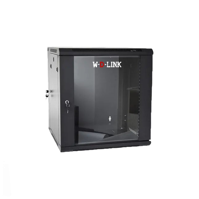 Armoires informatique WDLINK 12U, dimensions 520x350x580 mm, en métal avec porte verrouillable et ventilation.