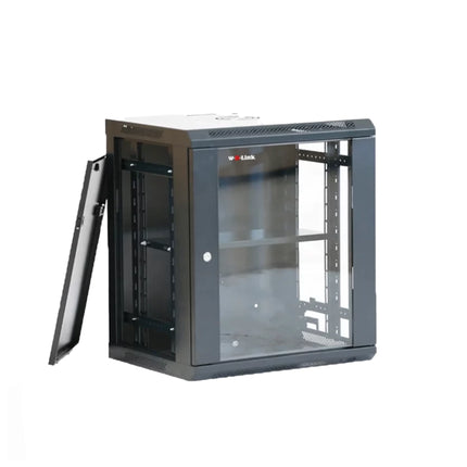 Armoire informatique WDLINK 12U 600x600x700 mm avec portes en métal pour équipements réseaux.