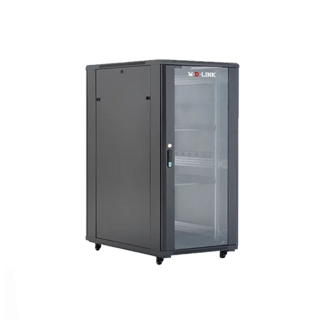 Armoire informatique WDLINK 32U en métal, dimensions 600x600x1600 mm, avec portes et ventilation.