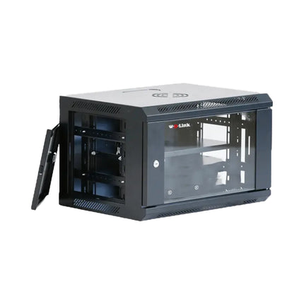 Armoire informatique 6U WDLink en métal avec portes ventilées pour équipements électroniques.