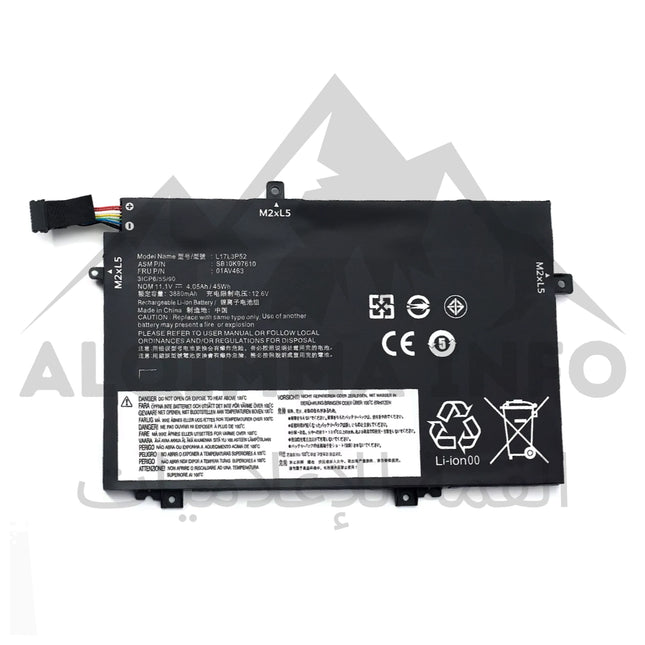 BATTERIE PC PORTABLE ADAPTABLE LENOVO L17L3P52, L480, L490, L580, L590, L14, L15, L14, E480, E580, R480, R580, 01AV463, L17M3P53, L17C3P52, L17C3