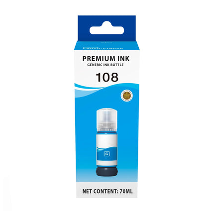 Bouteille d'encre Adaptable Epson 108 Cyan 70ml
