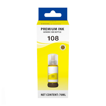 Bouteille d'encre Adaptable Epson 108 Jaune 70ml