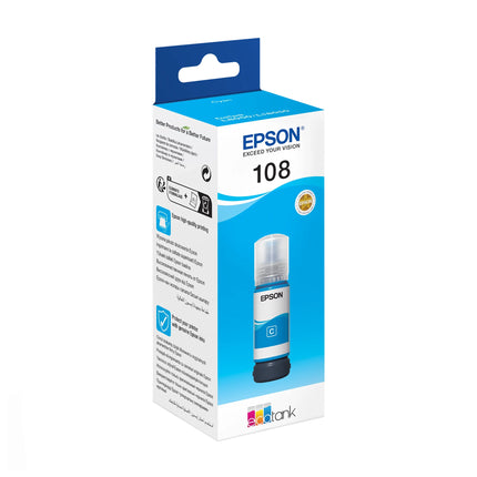 Bouteille d'encre Epson 108 Cyan (C13T09C24A) 70ml