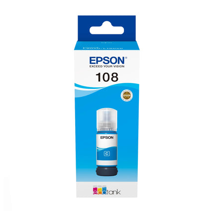 Bouteille d'encre Epson 108 Cyan (C13T09C24A) 70ml