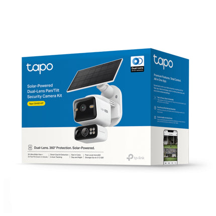 CAMÉRA DE VIDÉO SURVÉILLANCE WIFI TP-LINK TAPO C645D KIT 2K A DOUBLE OBJECTIF+PANNEAU SOLAIRE(TAPO C645D KIT)