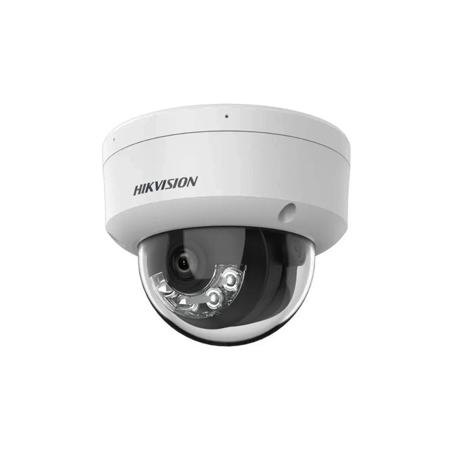 Caméra Hikvision IP 2MP Dome hybride avec lumière intelligente et Micro ColorVu pour une surveillance claire 24/7