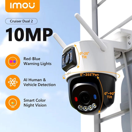 Caméra Wi-Fi IMOU Cruiser Dual 2 10MP – Extérieure (IPC-S7XEP-10M0WED)