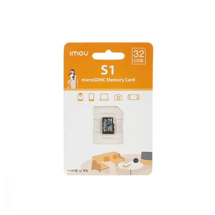 Carte mémoire IMOU Micro SD 32Go Classe 10 pour enregistrement vidéo et stockage de données.