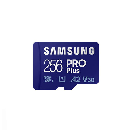 Carte mémoire Samsung ProPlus microSDXC 256GB UHS-I Classe 10, stockage rapide pour appareils photo et smartphones.