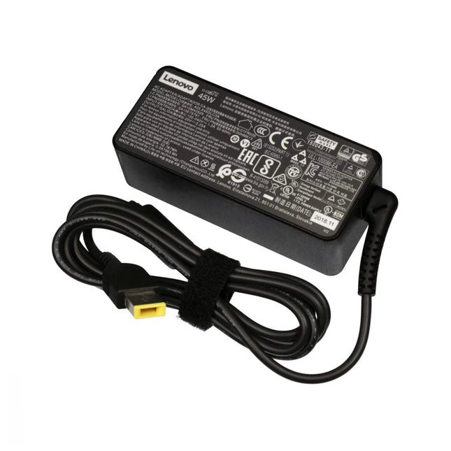 Chargeur Lenovo original USB 45W pour ordinateur portable, neuf, avec câble d'alimentation, connecteur compatible.