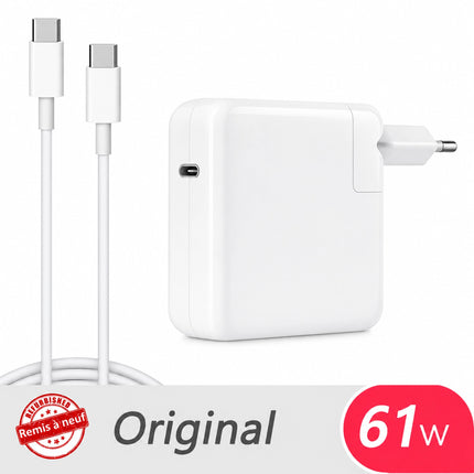 CHARGEUR MAC ORIGINAL 61W REMIS A NEUF
