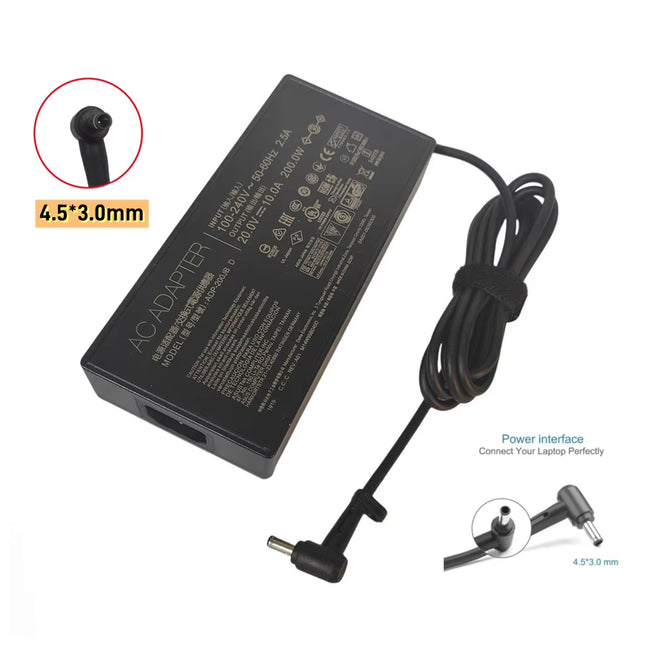 Chargeur MSI original pour ordinateur portable, 200W, 20V, 10A, câble 4.5*3.0, remis à neuf