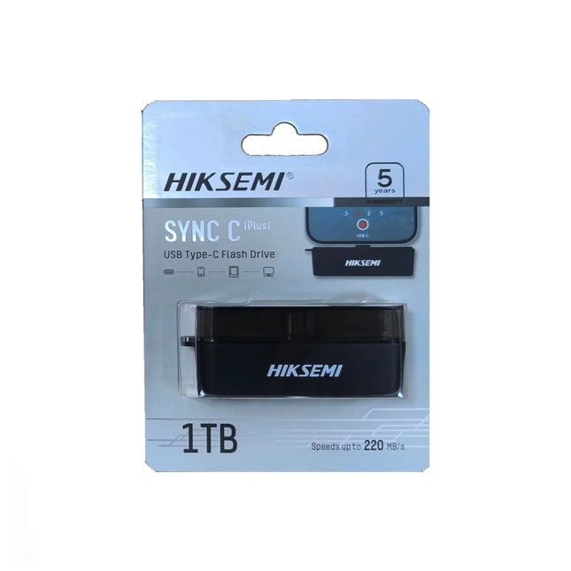 Clé USB Hiksemi 1TB S200 Mini Type C 3.2 avec connecteur USB-C, vitesse de lecture 220MB/s et écriture 200MB/s.