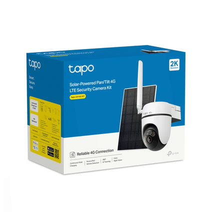 Caméra Tplink Tapo C615G 4G, panoramique et inclinable avec panneau solaire pour surveillance extérieure.
