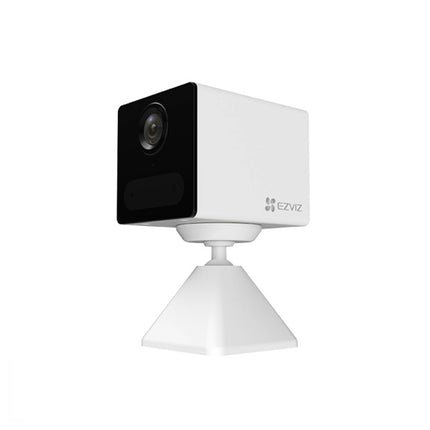 Caméra intérieure EZVIZ à batterie 2MP blanche, vue de face montrant l'objectif et le design compact.