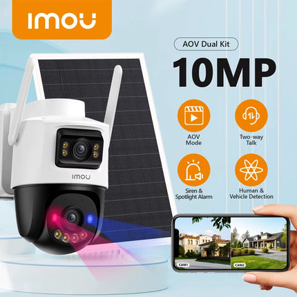 Caméra IMOU Dual Lens 5MP + 5MP Smart Solar AOV Dual (IPC‑SA70F‑10M0T2‑EU/FSP008)