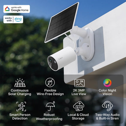 Caméra Wi-Fi Tapo C410KIT de TP-Link, caméra de sécurité intérieure avec vision nocturne et détection de mouvement.