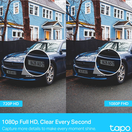Caméra WiFi extérieure Tplink Tapo C500 avec objectif large et fixation murale, surveillance en haute résolution.