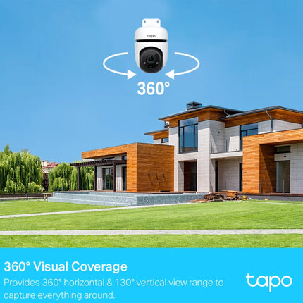 Caméra Wifi TP-Link Tapo C500 pour extérieur, avec objectif grand angle et capteur de surveillance en plein air.
