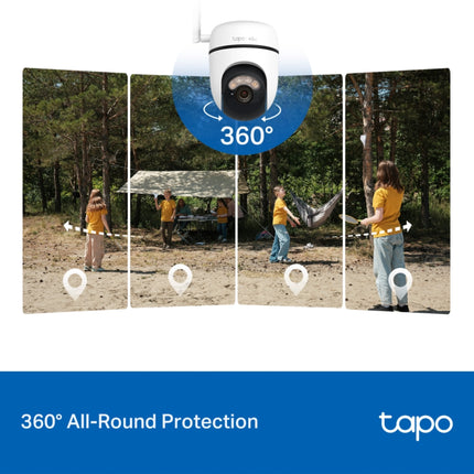 Caméra Tplink Tapo C615G 4G 2K panoramique inclinable avec panneau solaire, surveillance extérieure résistante et autonome