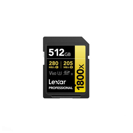 Carte Mémoire Lexar Professional 1800X 512GB Gold Series (LSD1800512G-BNNNG)