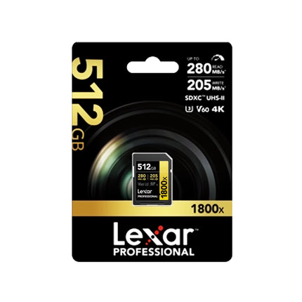Carte Mémoire Lexar Professional 1800X 512GB Gold Series (LSD1800512G-BNNNG)