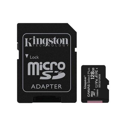 Carte mémoire Kingston Canvas Select Plus 128 Go MicroSDXC UHS-I Classe 10 (SDCS2/128GB)