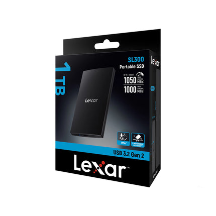 DISQUE DUR PORTABLE SSD LEXAR SL300 1TB USB 3.2 Gen 2 (LSL300001T-RNBNG)
