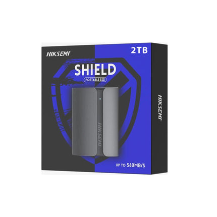 Hiksemi T300s 2TB portable SSD with USB 3.1 Type-C connection, compact black external drive for fast data transfer.