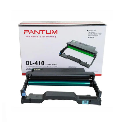 Tambour original Pantum DL-410, pour imprimante, montrant le tambour de couleur noire avec détails techniques visibles.