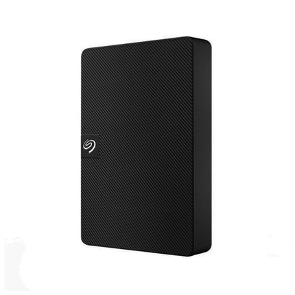 Disque dur portable Seagate Expansion 1TB noir avec câble USB visible, pour stockage externe fiable et compact.