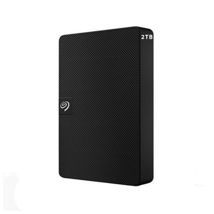 Disque dur portable Seagate Expansion 2TB, design compact avec connecteur USB, pour stockage de données facile.