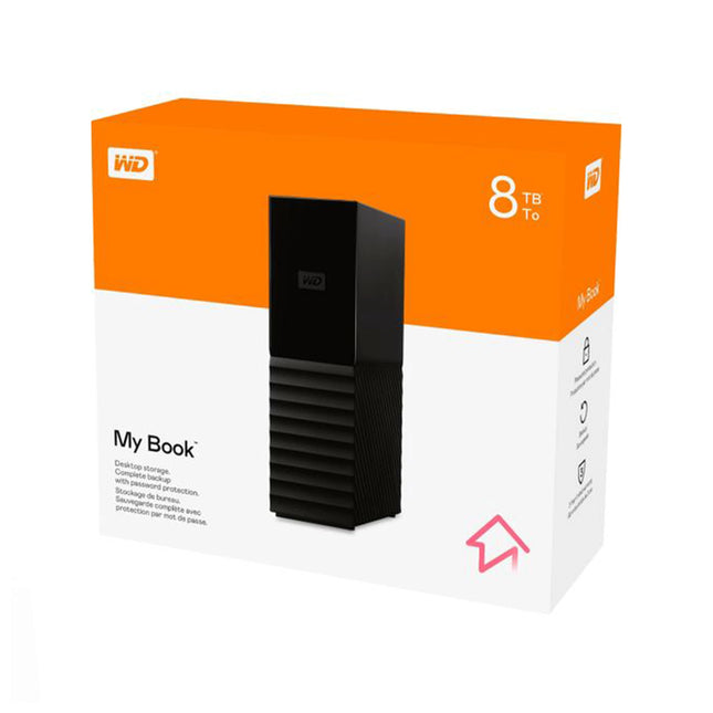 Disque dur portable HDD Western Digital my book 8TB (WDBBGB0080HBK-EESN)
