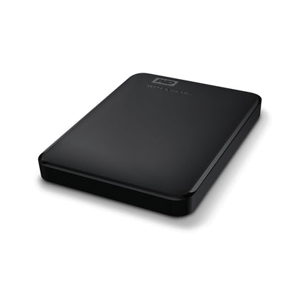 Disque dur portable Western Digital Elements 2TB HDD avec connectivité USB 3.0, noir et compact, pour stockage externe.