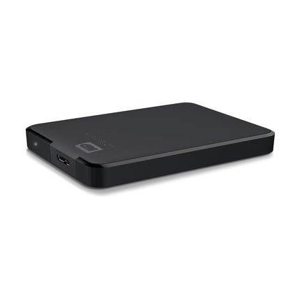 Disque dur portable Western Digital Elements 2TB USB 3.0, boîtier noir compact pour stockage de données.