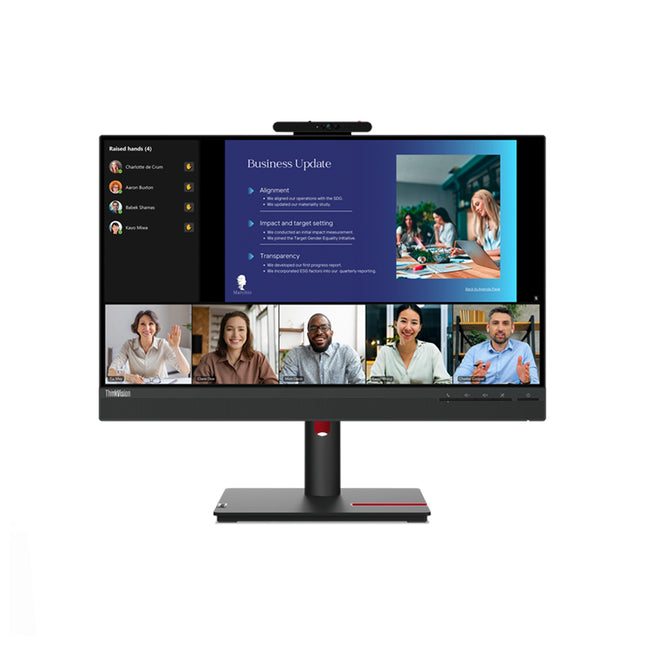 Écran Lenovo ThinkVision T24V-30 24 pouces avec écran large et cadre fin, affichage clair et design moderne.