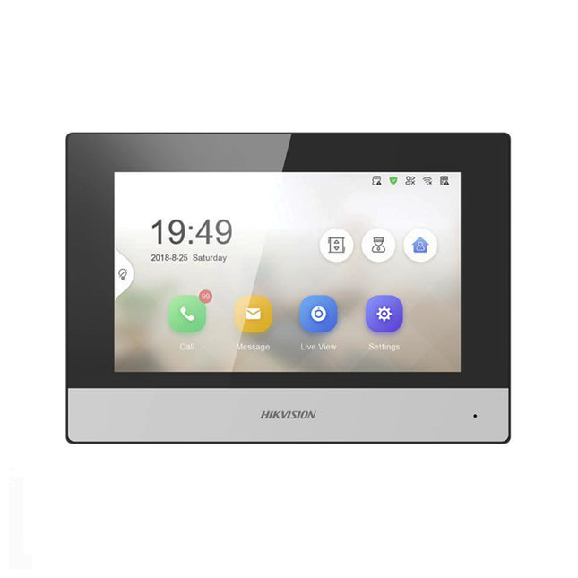 ECRAN VIDEOPHONE HIKVISION IP TACTILE 7 POUCES AVEC RÉSOLUTION 1024 × 600 (DS-KH6320-TE1)