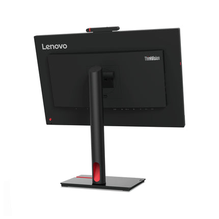 Écran Lenovo ThinkVision T24MV-30 de 24" avec webcam, résolution Full HD, affichage clair et design moderne.