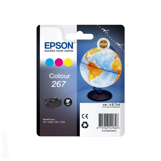 Encre Epson Monobloc Globe 267 DURABrite Ultra 3 couleurs (C13T26704010)