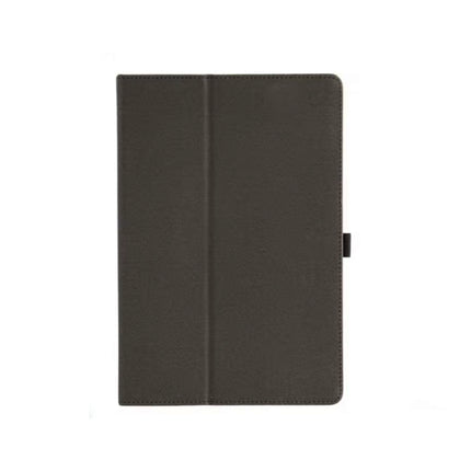 Étui gris pour tablette Itel VistaTab10, protection en plastique rigide, vue de face avec fermeture magnétique.
