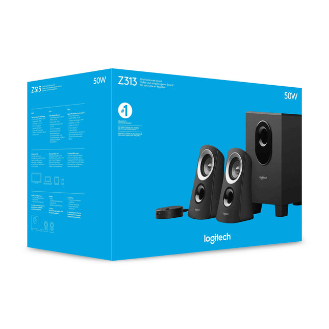 Haut parleurs Logitech Z313 Stéréo avec Subwoofer (980-000413)