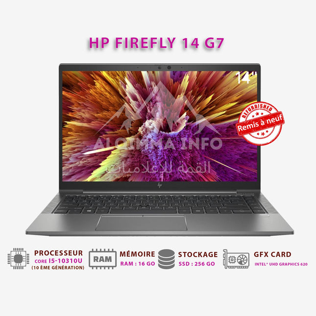 Ordinateur Portable HP Firefly 14 G7 I Core i5-10310U I 16Go I 256Go SSD I 14″ [Remis à Neuf]