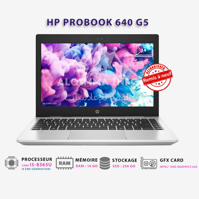 Ordinateur Portable HP ProBook 640 G5 Core i5-8365U I 16Go I 256Go NVME I 14″ FHD [Remis à Neuf]