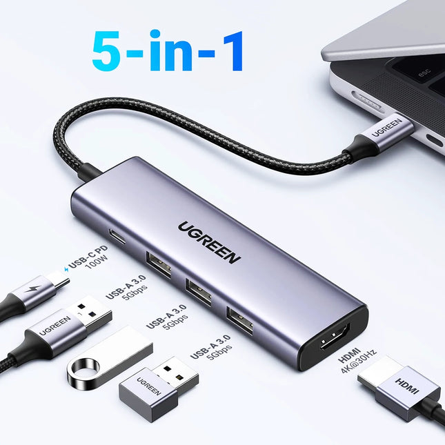 HUB USB-C 5 EN 1 Ugreen (15596)