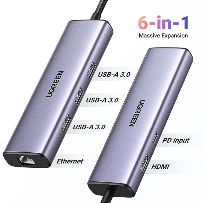HUB USB-C 6 EN 1 Ugreen (15598)