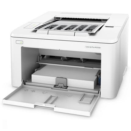 Imprimante HP LaserJet M203dn monochrome réseau, recto verso, pour impression rapide et fiable.