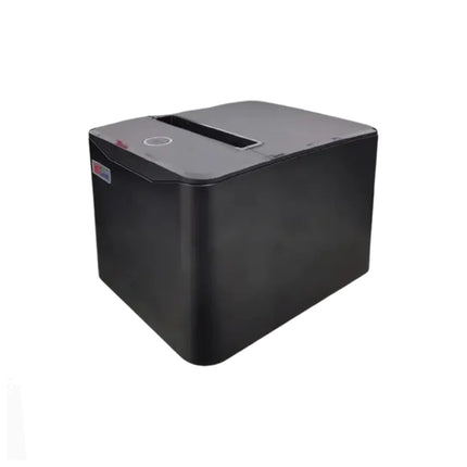 Imprimante ticket WDLINK WD8280 avec rouleau de papier, vue de face, en mode prêt pour impression.
